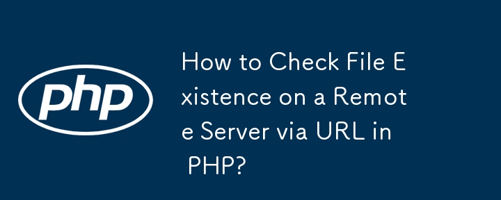 Comment vérifier l'existence d'un fichier sur un serveur distant via une URL en PHP ?