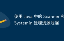 使用 Java 中的 Scanner 和 Systemin 处理资源泄漏