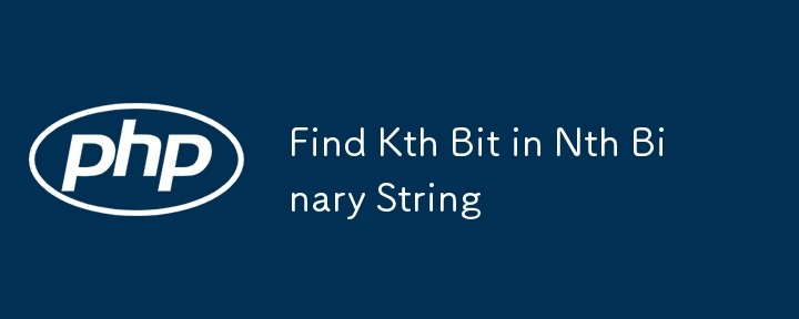 Find Kth Bit in Nth Binary String