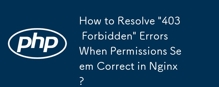 当 Nginx 中的权限看起来正确时，如何解决'403 Forbidden”错误？