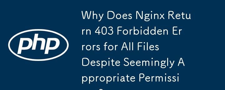 Why Does Nginx Return 403 Forbidden Errors for All Files Despite Seemingly Appropriate Permissions?