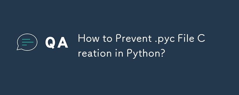 Wie verhindert man die Erstellung einer .pyc-Datei in Python?