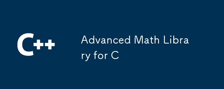 Advanced Math Library for C