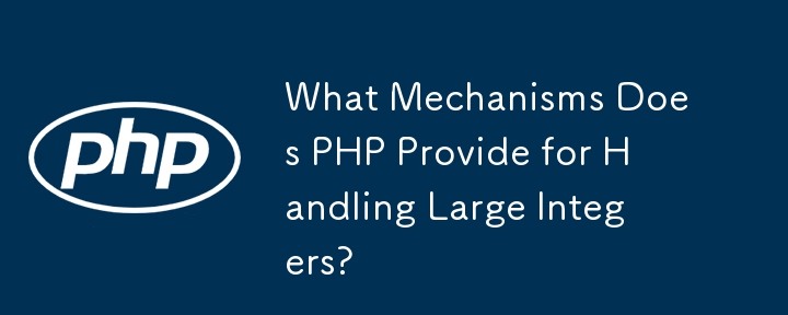 What Mechanisms Does PHP Provide for Handling Large Integers?