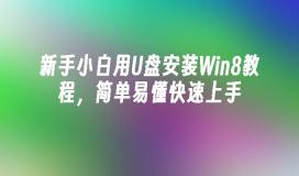 新手小白用U盘安装Win8教程，简单易懂快速上手