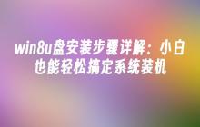win8u盘安装步骤详解：小白也能轻松搞定系统装机
