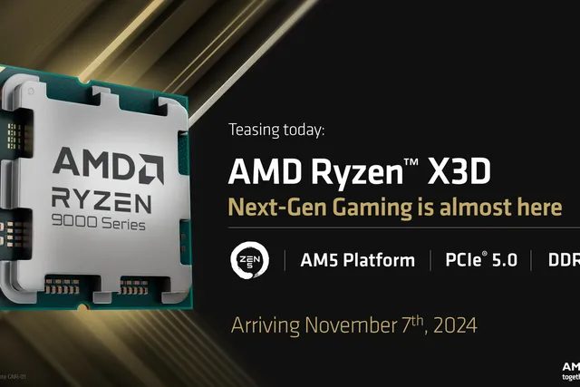 AMD 锐龙 9000X3D 系列桌面处理器官宣，11 月 7 日发售