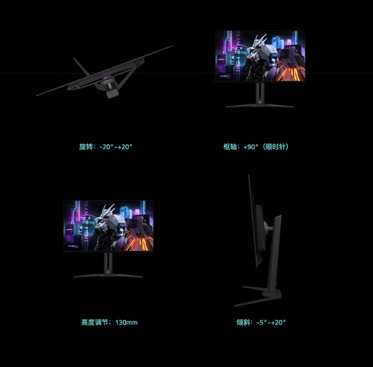 技嘉“FO27Q3”27 英寸显示器开售:2K 360Hz QD-OLED,4499 元