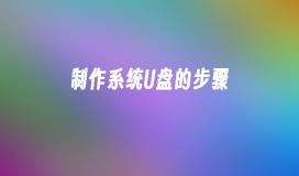 制作系统U盘的步骤