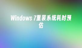 Windows 7重装系统耗时预估