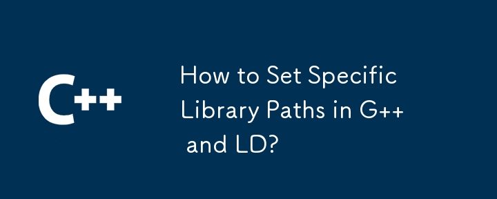 How to Set Specific Library Paths in G   and LD?