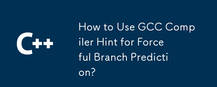 How to Use GCC Compiler Hint for Forceful Branch Prediction?