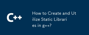 Wie erstellt und nutzt man statische Bibliotheken in g?