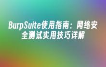 BurpSuite使用指南：网络安全测试实用技巧详解