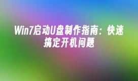 Win7启动U盘制作指南：快速搞定开机问题