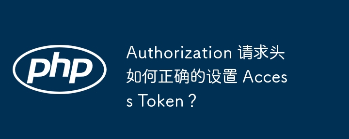 authorization 请求头如何正确的设置 access token？