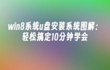 win8系统u盘安装系统图解：轻松搞定10分钟学会