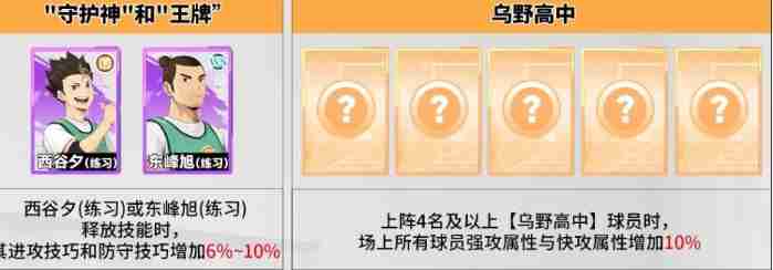 《排球少年：新的征程》乌野低配队搭配推荐
