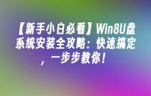 【新手小白必看】Win8U盘系统安装全攻略：快速搞定，一步步教你！
