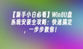 【新手小白必看】Win8U盘系统安装全攻略：快速搞定，一步步教你！