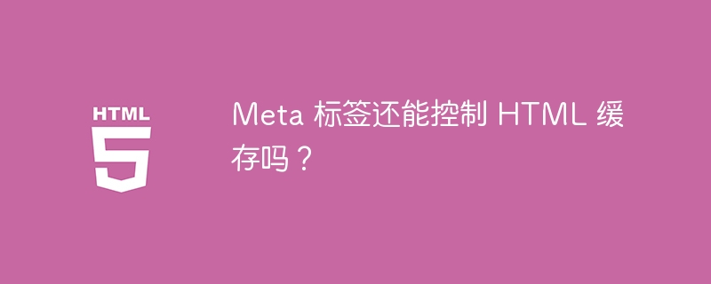 meta 标签还能控制 html 缓存吗？