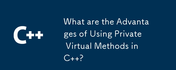 What are the Advantages of Using Private Virtual Methods in C  ?