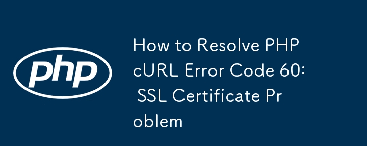 So beheben Sie den PHP cURL-Fehlercode 60: SSL-Zertifikatsproblem