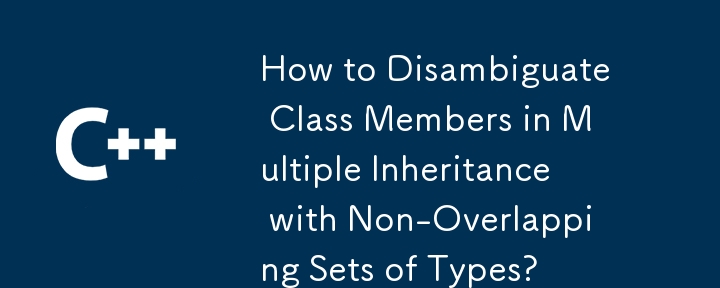 How to Disambiguate Class Members in Multiple Inheritance with Non-Overlapping Sets of Types?