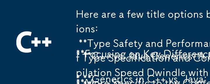 Here are a few title options based on your article, focusing on the comparison aspect and framing them as questions:

**Focusing on Key Differences:**

* **Generics in C   vs. Java: How Do Their Imple