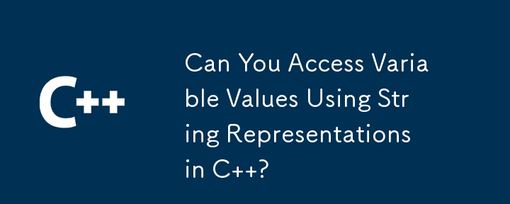 Can You Access Variable Values Using String Representations in C  ?