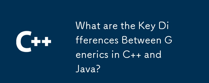 What are the Key Differences Between Generics in C   and Java?