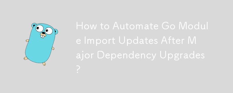 主要な依存関係のアップグレード後に Go モジュールのインポート更新を自動化するにはどうすればよいですか?