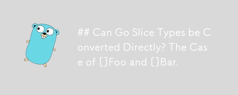 ## Go Slice 유형을 직접 변환할 수 있나요? []Foo와 []Bar의 경우.