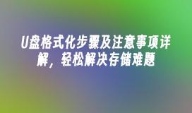 U盘格式化步骤及注意事项详解，轻松解决存储难题
