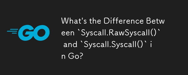 What\'s the Difference Between `Syscall.RawSyscall()` and `Syscall.Syscall()` in Go?