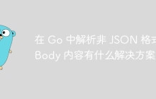 在 Go 中解析非 JSON 格式 Body 内容有什么解决方案？