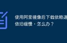 使用阿里镜像后下载依赖速度依旧缓慢，怎么办？
