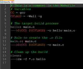 Tabs vs Spaces - Makefiles in C