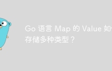 Go 语言 Map 的 Value 如何存储多种类型？