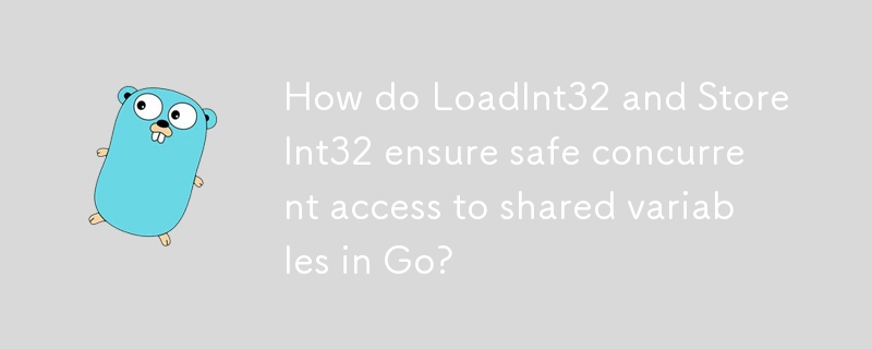 Wie gewährleisten LoadInt32 und StoreInt32 einen sicheren gleichzeitigen Zugriff auf gemeinsam genutzte Variablen in Go?