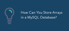 Bagaimana Anda Boleh Menyimpan Tatasusunan dalam Pangkalan Data MySQL?