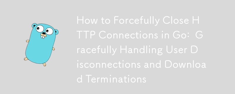 How to Forcefully Close HTTP Connections in Go:  Gracefully Handling User Disconnections and Download Terminations