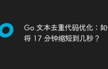Go 文本去重代码优化：如何将 17 分钟缩短到几秒？