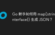 Go 新手如何用 map[string]interface{} 生成 JSON？