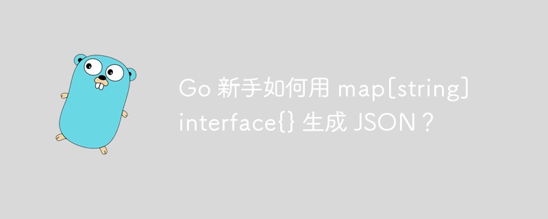 Go 新手如何用 map[string]interface{} 生成 JSON？-小浪资源网