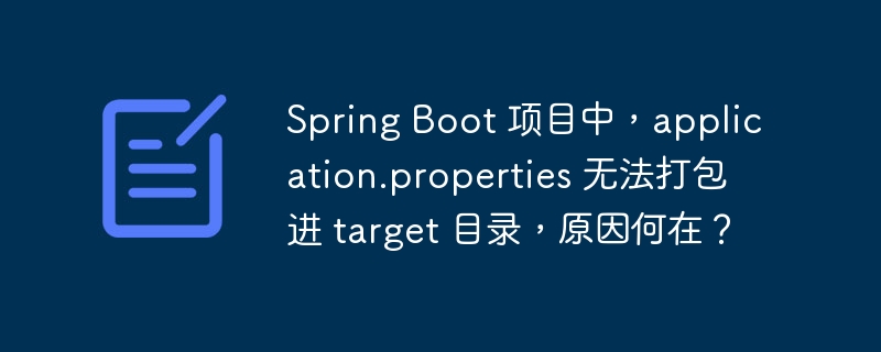 Spring Boot 项目中，application.properties 无法打包进 target 目录，原因何在？-小浪资源网