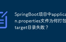 SpringBoot项目中application.properties文件为何打包进target目录失败？