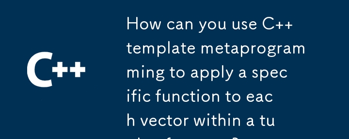 C テンプレートのメタプログラミングを使用して、ベクトルのタプル内の各ベクトルに特定の関数を適用するにはどうすればよいでしょうか?