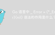 Go 语言中 _ Error = (*_Error)(nil) 语法的作用是什么？