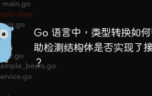 Go 语言中，类型转换如何帮助检测结构体是否实现了接口？